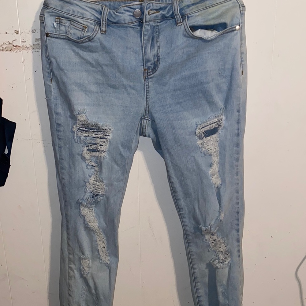 Judy blue boyfriend fit light blue jeans